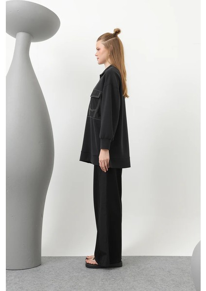 20602 Modal Kumaş Cep Detaylı Takım