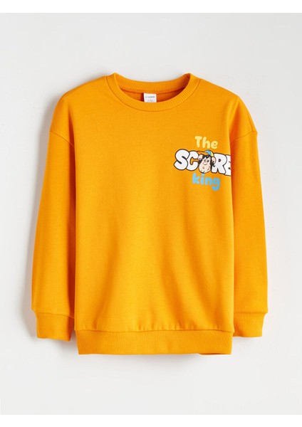 Bisiklet Yaka Nostaljik Maymun Baskılı Erkek Çocuk Sweatshirt fiyatları