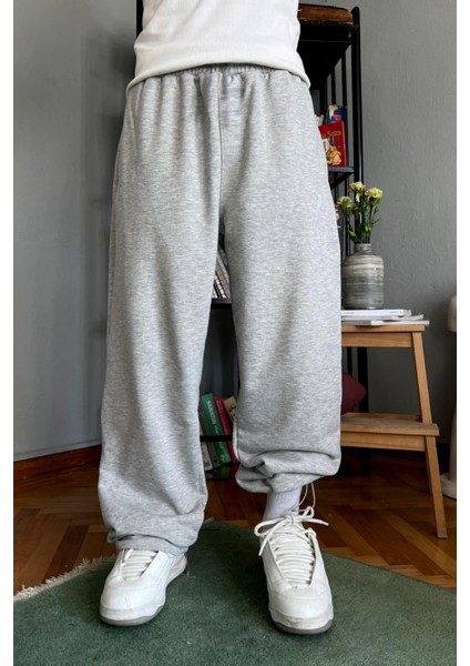 Büyük Beden Yüksek Bel Paçası Ayarlanabilir Oversize Baggy Eşofman Altı modelleri