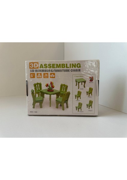 Ahşap 3D Puzzle – Yemek Masası Grubu (Çocuk) | Eğitici Aktivite Oyuncağı