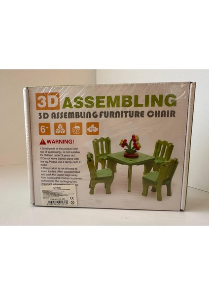 Ahşap 3D Puzzle – Yemek Masası Grubu (Çocuk) | Eğitici Aktivite Oyuncağı fiyatları