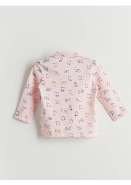 Yeni Sezon Gömlek Yaka Baskılı Kız Çocuk Pijama Takım modelleri