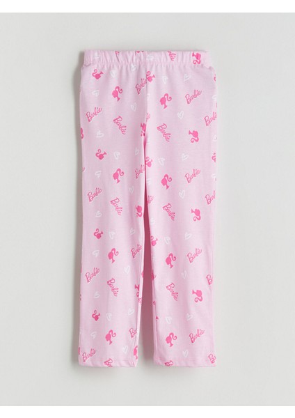 Hilfa Yeni Sezon Barbie Baskılı Gömlek Yaka Kız Çocuk Pijama Takımı indirimleri