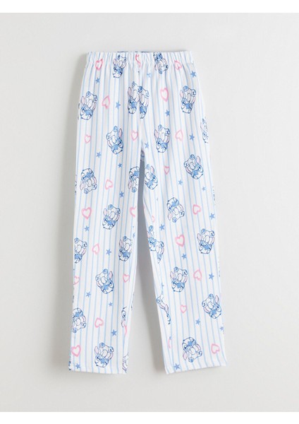 Bisiklet Yaka Stitch Baskılı Kız Çocuk Pijama Takımı indirimleri