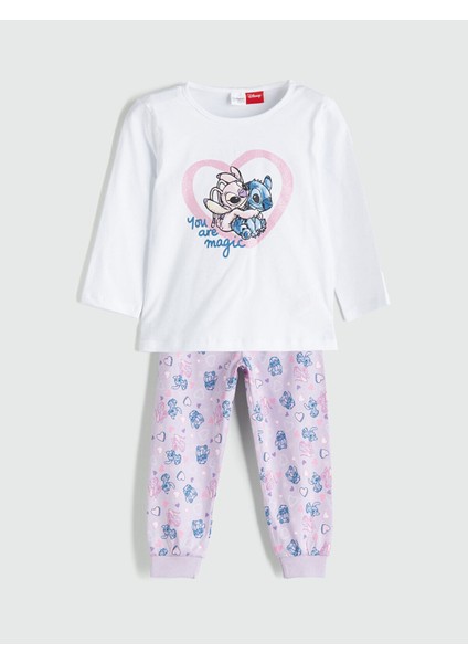 Peak Yeni Sezon Lilo & Stitch Baskılı Kız Çocuk Pijama Takımı