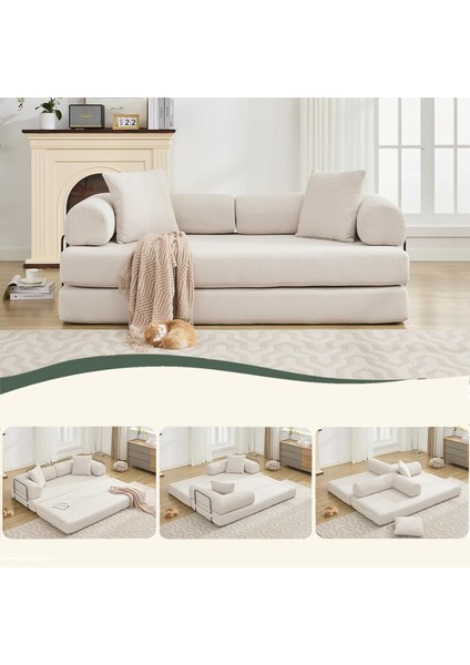 Yataklı Çekyat,katlanabilir Yataklı Kanepe,oturma Odası,l Şeklinde Kolçaklı Kanepe 90X200 cm