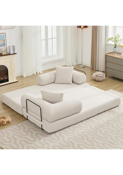 Yataklı Çekyat,katlanabilir Yataklı Kanepe,oturma Odası,l Şeklinde Kolçaklı Kanepe 90X200 cm