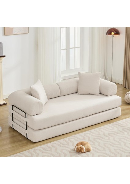 Yataklı Çekyat,katlanabilir Yataklı Kanepe,oturma Odası,l Şeklinde Kolçaklı Kanepe 90X200 cm