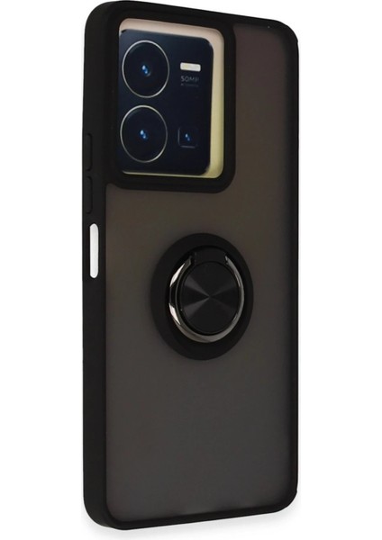 MYT09 Vivo Y36 Kılıf Montreal Yüzüklü Silikon Kapak - Siyah fiyatları