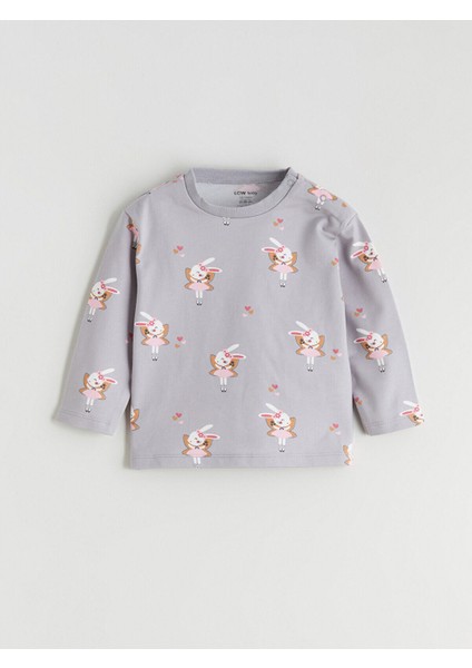Tavşan Baskılı Kız Bebek Sweatshirt ve Eşofman Altı (W5) fiyatları