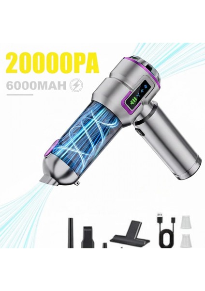 ST-6697APLUS 20000 Pa Şarjlı Kablosuz El Süpürgesi | Fırçasız Motorlu Güçlü Araç Süpürgesi