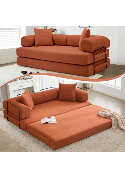 Yataklı Çekyat,katlanabilir Yataklı Kanepe,oturma Odası,l Şeklinde Kolçaklı Kanepe 90X200 cm