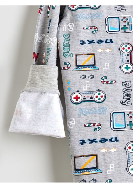 Yeni Sezon Bisiklet Yaka Erkek Çocuk Pijama Takımı