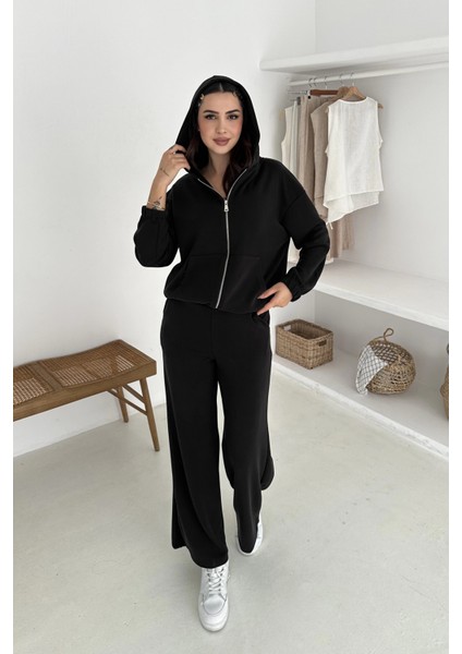 Beli Lastikli Fermuarlı Kapşonlu Premium Kalite Modal Takım modelleri