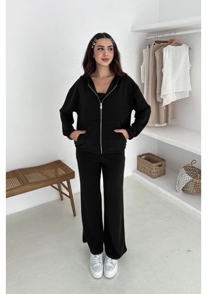 Beli Lastikli Fermuarlı Kapşonlu Premium Kalite Modal Takım fırsatları