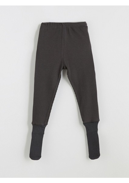 Gri Beli Lastikli Çoraplı Erkek Bebek Pijama Alt 2'li fiyatları