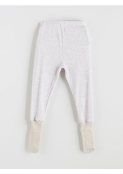 Gri Beli Lastikli Çoraplı Erkek Bebek Pijama Alt 2'li fırsatları