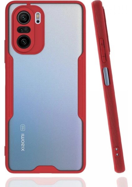 MYT09 Xiaomi Poco F3 Kılıf Platin Silikon - Kırmızı