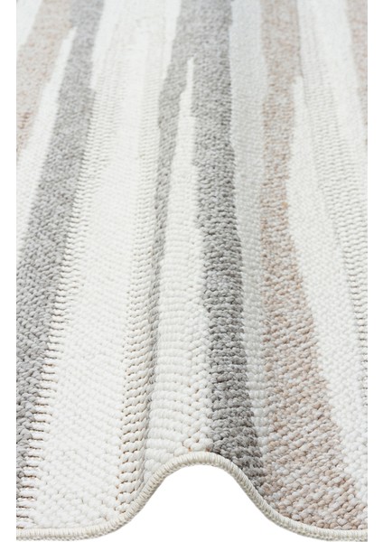 Ohrid 02 White Beıge Bukle Dokuma Yapısında Hav Toz Vermeyen Yumuşak Koridor, Salon, Mutfak Halısı modelleri