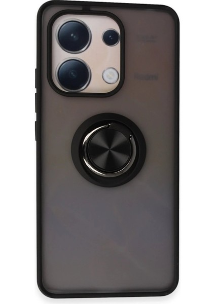 MYT09 Xiaomi Redmi Note 13 4g Kılıf Montreal Yüzüklü Silikon Kapak - Siyah