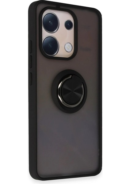 MYT09 Xiaomi Redmi Note 13 4g Kılıf Montreal Yüzüklü Silikon Kapak - Siyah fiyatları