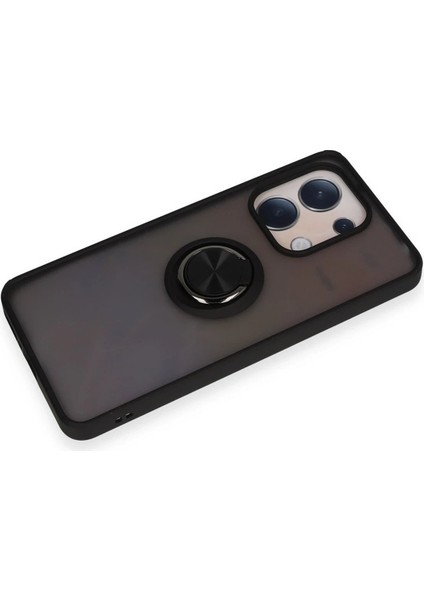 MYT09 Xiaomi Redmi Note 13 4g Kılıf Montreal Yüzüklü Silikon Kapak - Siyah fırsatları