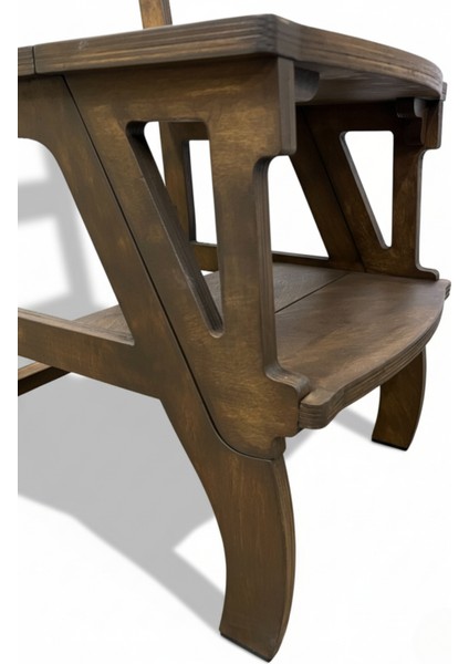 Akrobat Fonksiyonel Sandalye Merdiven – 2’si 1 Arada Tasarım | Kayın | 150 kg Taşıma Kapasiteli