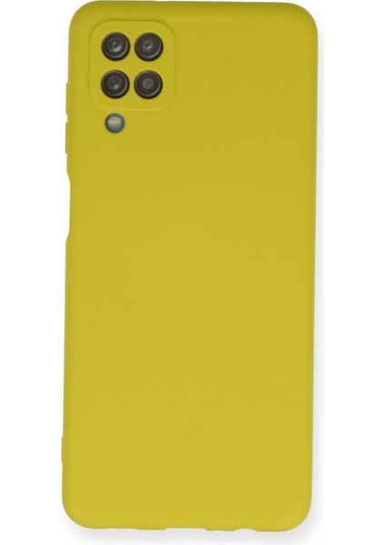 MYT09 Samsung Galaxy A12 Kılıf Nano Içi Kadife Silikon - Sarı