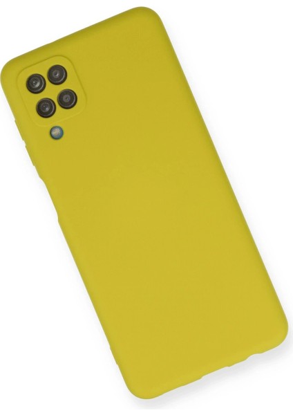 MYT09 Samsung Galaxy A12 Kılıf Nano Içi Kadife Silikon - Sarı modelleri