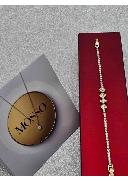 Xuping 4 Yoncalı Model Altın Renk Çelik Bileklik modelleri