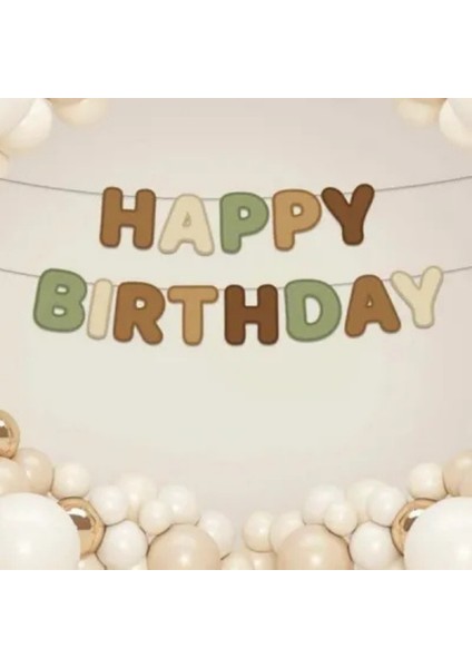 Happy Birthday Retro Renkli Banner