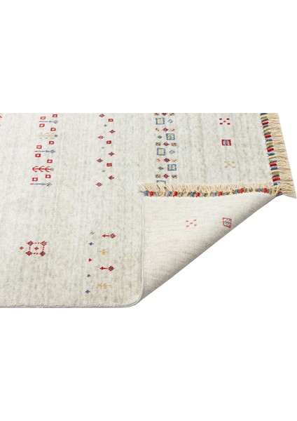 Milas 06 Beıge Uşaklı Kadınların Yoğun El Emeği ile Dokuduğu %100 Doğal Tencel Tezgah Halısı fırsatları