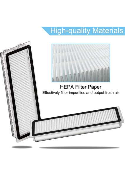 Dreame Bot D10S,D10S Pro Uyumlu Hepa Filtre,kıl Fırçalı Yedek Parça Seti-3 Parça