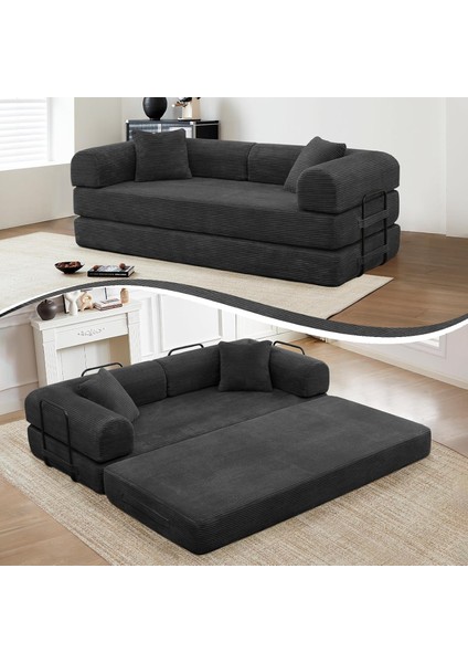 Yataklı Çekyat,katlanabilir Yataklı Kanepe,oturma Odası,l Şeklinde Kolçaklı Kanepe 90X200 cm