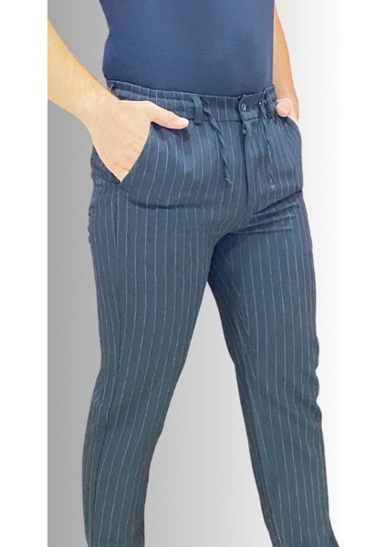 Jagger Erkek Pantolon Likralı Bağcık Detaylı Klasik Erkek Jogger Kumaş Pantolon