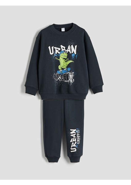 Lcw Kids Antrasit Erkek Çocuk Sweatshirt ve Jogger Eşofman Alt 2'li