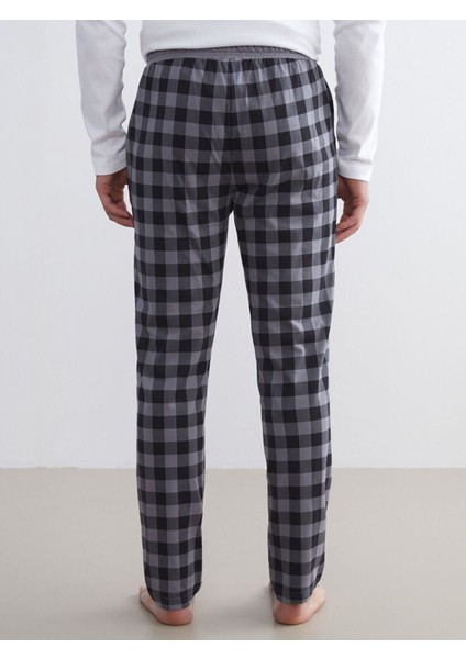 Yeni Sezon Standart Kalıp Ekose Erkek Pijama Alt fırsatları