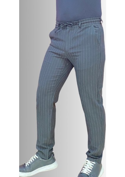 Jagger Erkek Pantolon Likralı Bağcık Detaylı Klasik Erkek Jogger Kumaş Pantolon indirimleri