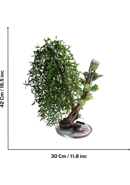 El Yapımı Sarkık Yapraklı Bonsai Ağaç – Doğal Ağaç Gövdesi & Epoksi Tabanlı Yeşil Dekoratif Masa Üstü Süs indirimleri