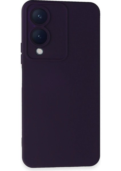 MYT09 Vivo Y17S Kılıf Nano Içi Kadife Silikon - Mor