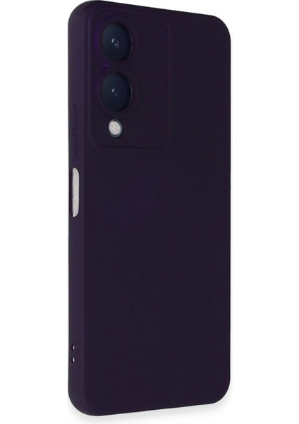 MYT09 Vivo Y17S Kılıf Nano Içi Kadife Silikon - Mor fiyatları