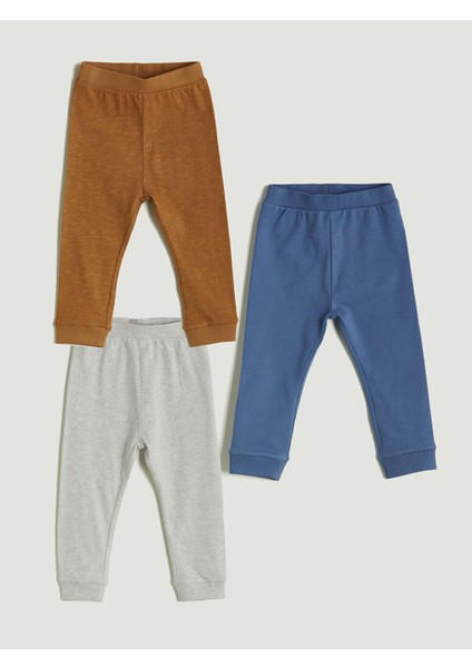 Izr Yeni Sezon Beli Lastikli Erkek Bebek Jogger Eşofman Alt 3'lü