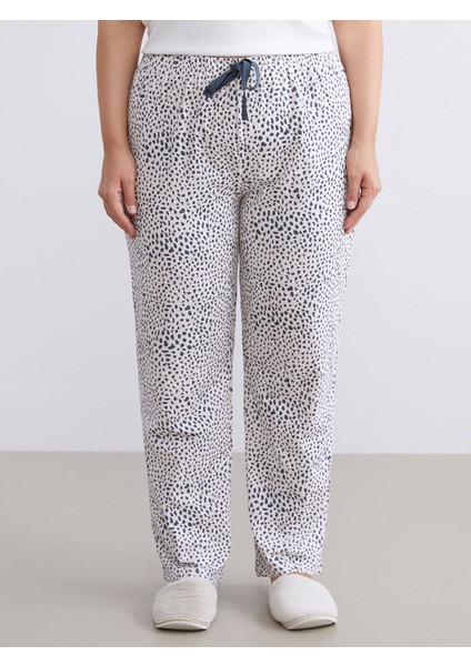 Artı Yeni Sezon Beli Lastikli Desenli Kadın Pijama Altı