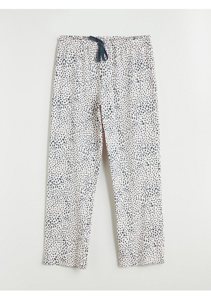 Artı Yeni Sezon Beli Lastikli Desenli Kadın Pijama Altı