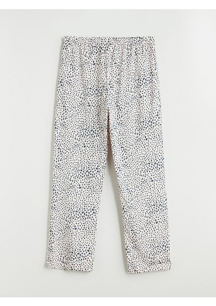 Artı Yeni Sezon Beli Lastikli Desenli Kadın Pijama Altı