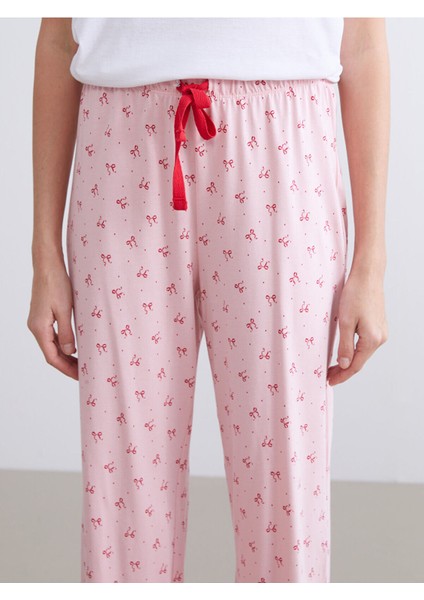 Peak Yeni Sezon Beli Lastikli Desenli Kadın Pijama Altı modelleri