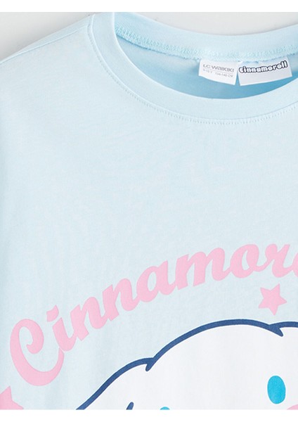 Peak Yeni Sezon Bisiklet Yaka Cinnamoroll Baskılı Kız Çocuk Pijama Takımı