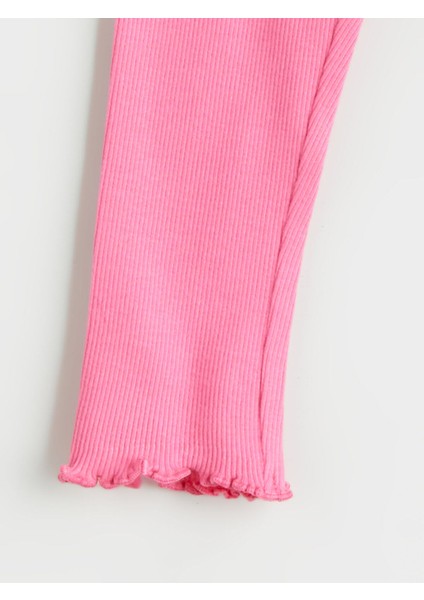 Yeni Sezon Bisiklet Yaka Barbie Baskılı Kız Bebek Sweatshirt ve Tayt 2'li Takım