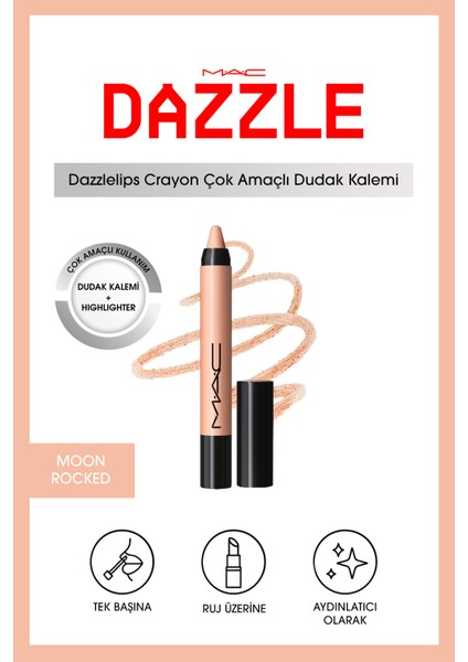 Dazzlelip Crayon Işıltılı Dudak Kalemi - Moon Rocket