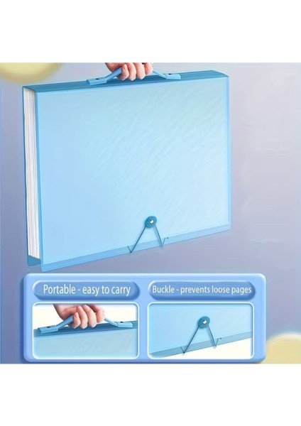 A3 Sunum Dosyası, Resim Çantası, 40 Cepli-80 Resim Kapasiteli